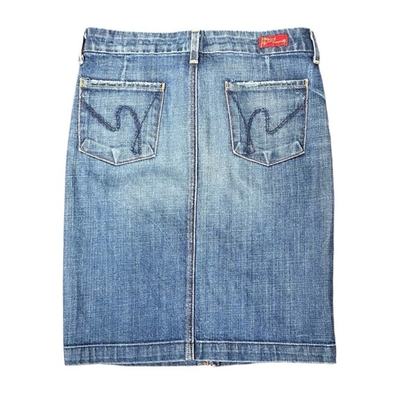 CITIZENS OF HUMANITY Denim Sophia Stretch #300 Knee Length Jean Skirt Size 26 - Picture 1 of 11
